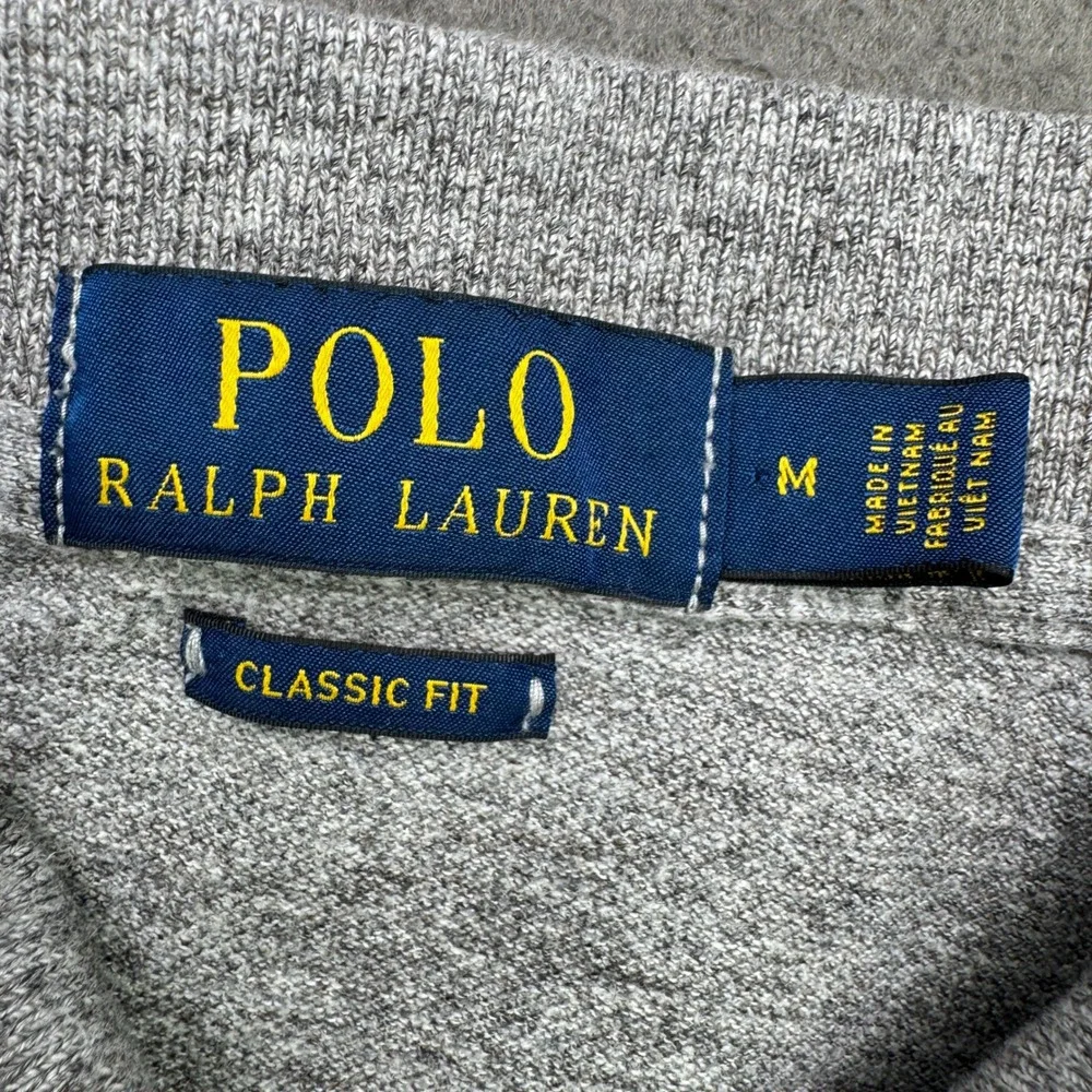 Polo Ralph‎ Lauren Polo Men M Gray Classic Fit Short Sleeve Pony Logo Essential